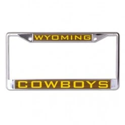 Wyoming Cowboys Metallic License Plate Frame