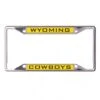 Wyoming Cowboys Metallic License Plate Frame – Gold -Sportswear Discount Store l343175