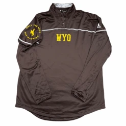 Adidas Wyoming Cowboys Women’s 1/4 Snap Jacket – Brown
